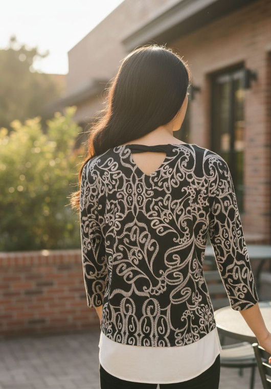 Blouse Noire et Blanche